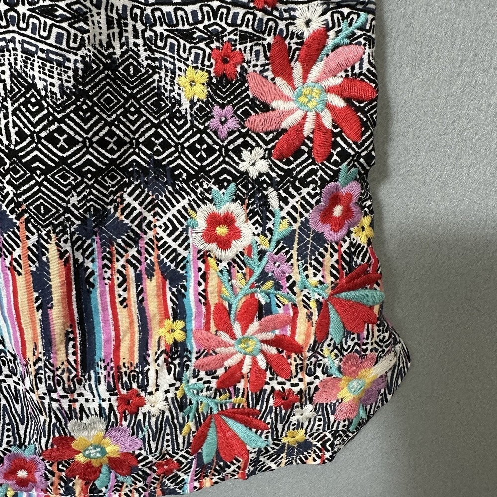 Savanna Jane Floral Embroidered Popover Top Black Artsy Boho Womens's 3X NWOT - Picture 5 of 11